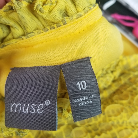 Kick butt yellow dress with ruffles. Size 10.  Muse - Picture 3 of 8